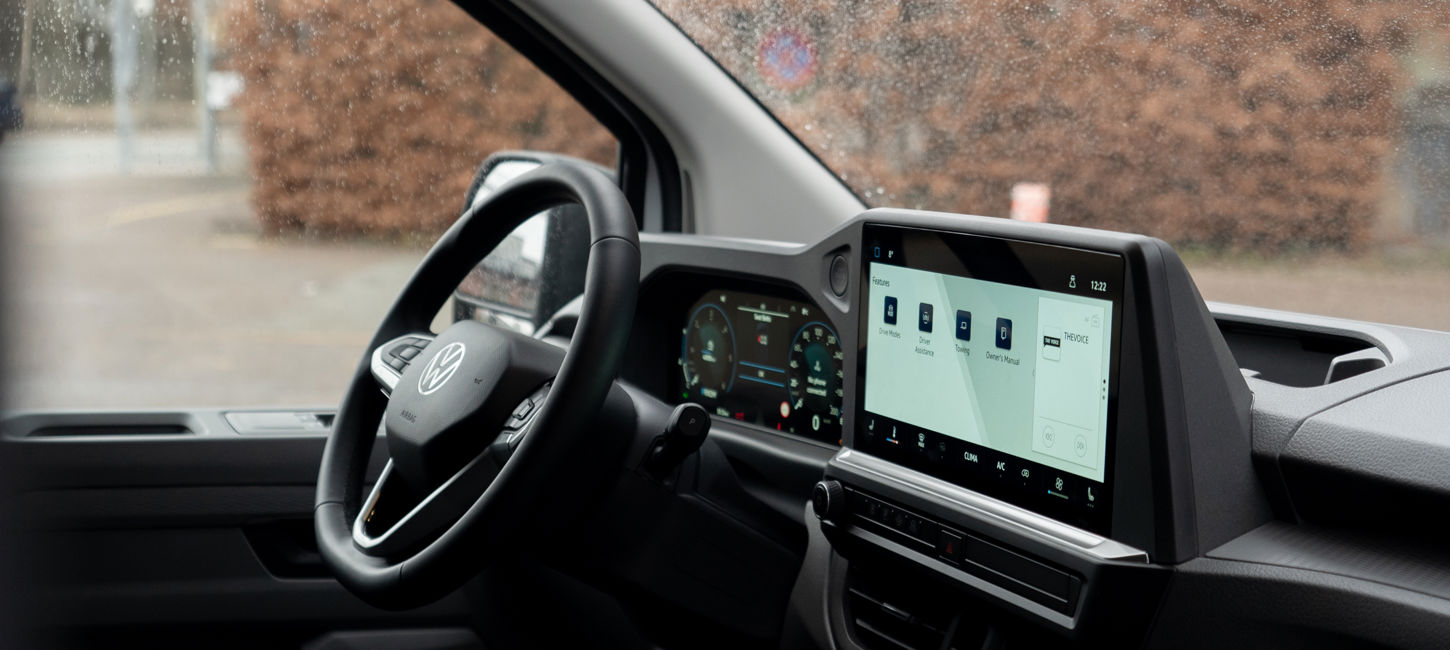 rattet i en e-transporter fra volkswagen erhvervsbiler