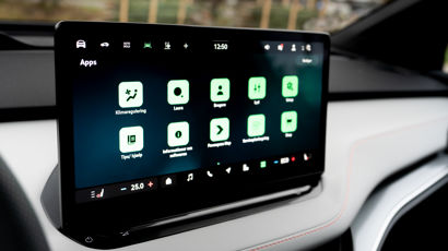 stor infotainmentskærm i skoda elroq