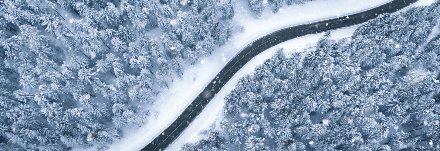 Vinter vej med sne hos Semler Mobility