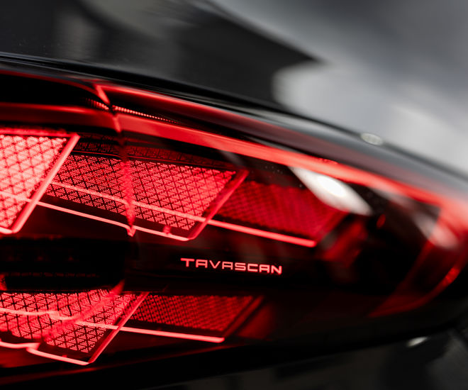 Close up af Tavascan lygte